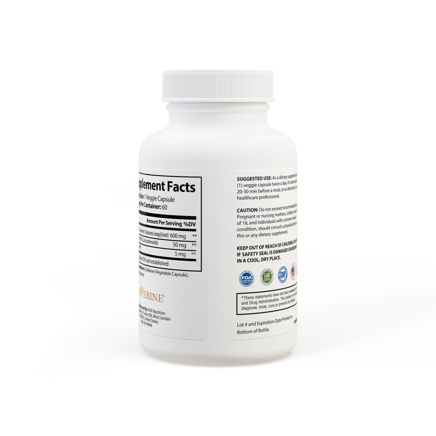Turmeric with BioPerine® (Black Pepper Fruit Extract)