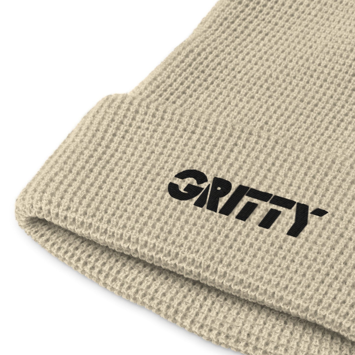 Gritty Embroidered Waffle Beanie