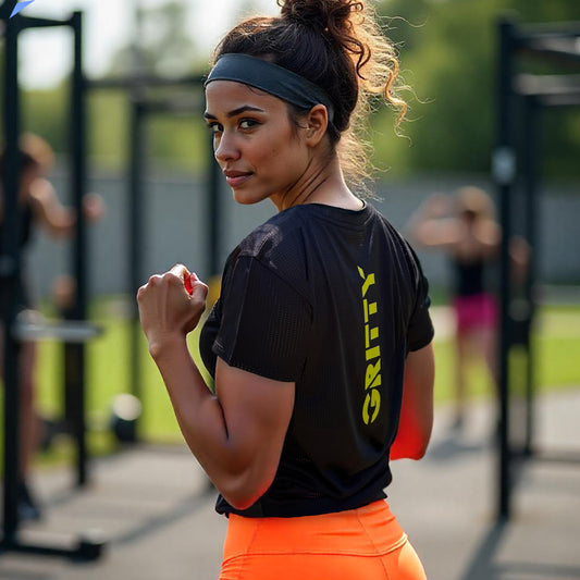 Gritty - Mesh Modest Crop Tee