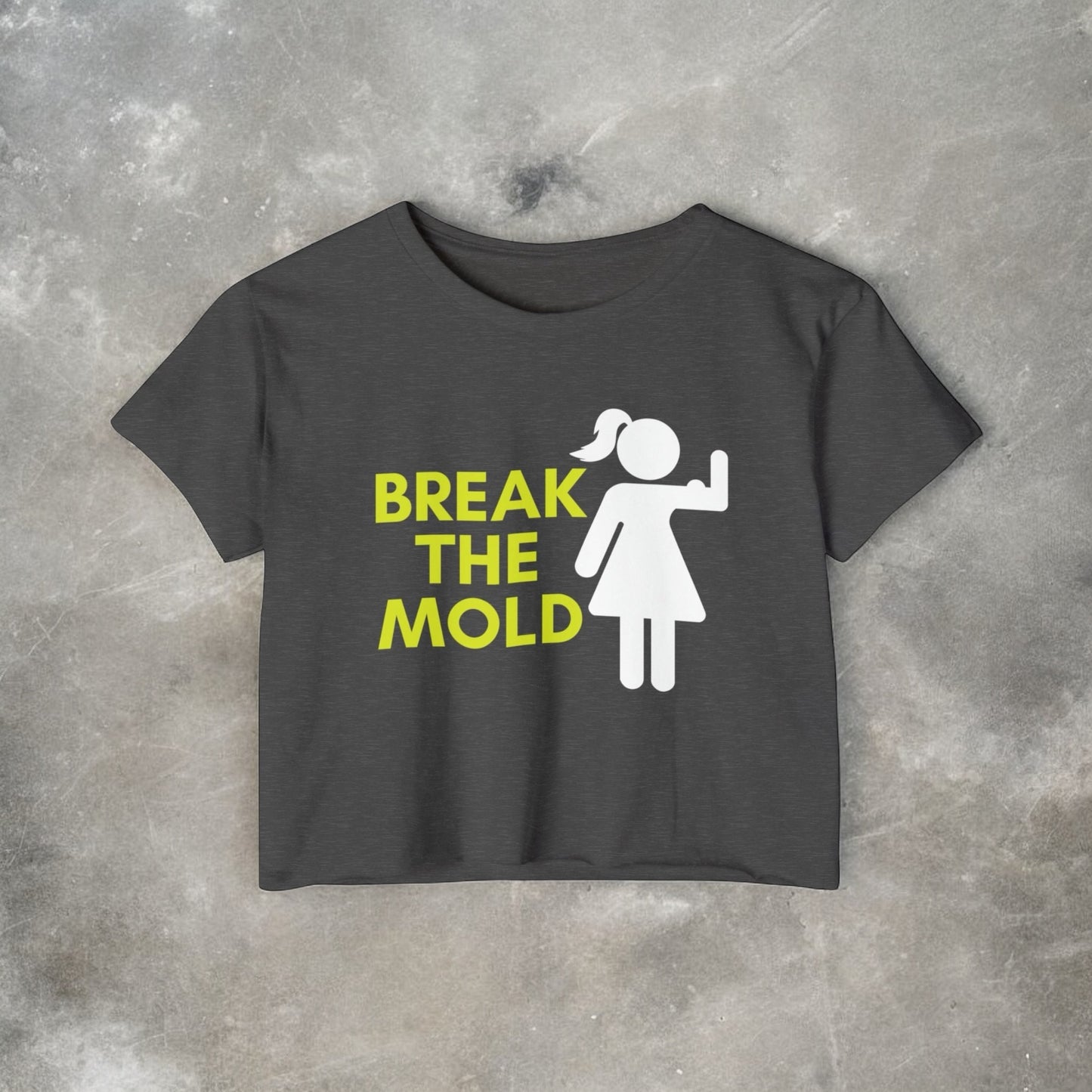 Break the Mold - Empowering Feminist Crop Tee