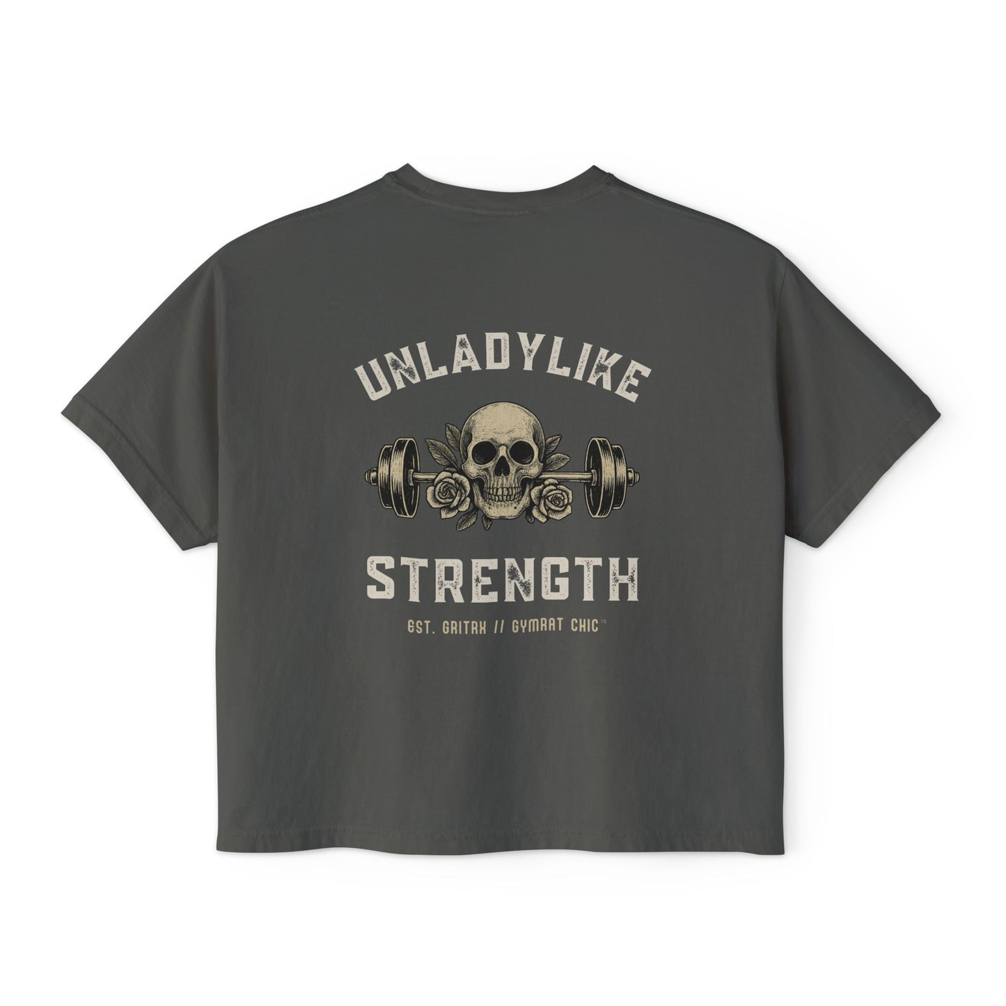 Unladylike Strength Boxy Tee - Oversized Workout Shirt