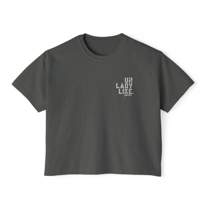 Unladylike Strength Boxy Tee - Oversized Workout Shirt