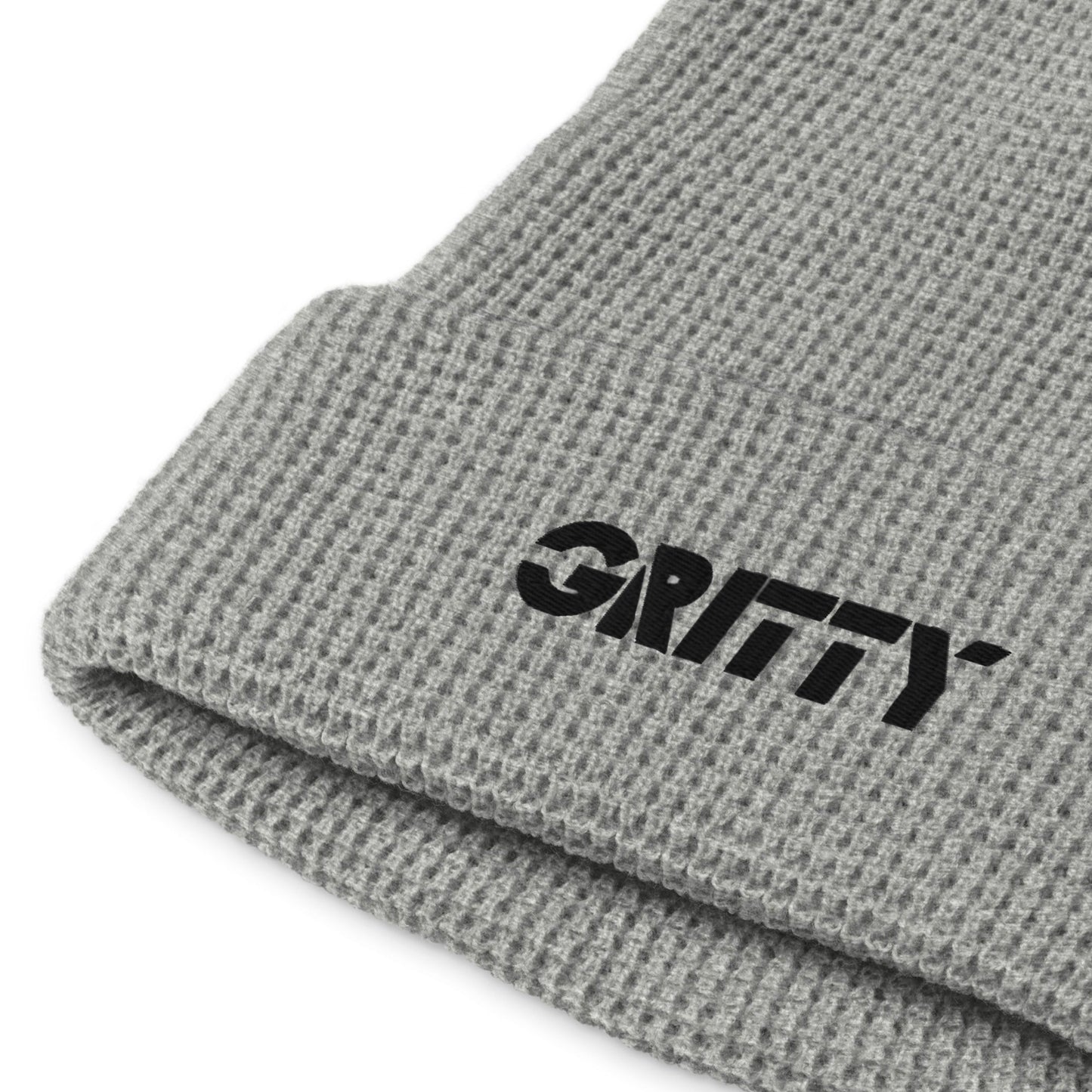 Gritty Embroidered Waffle Beanie