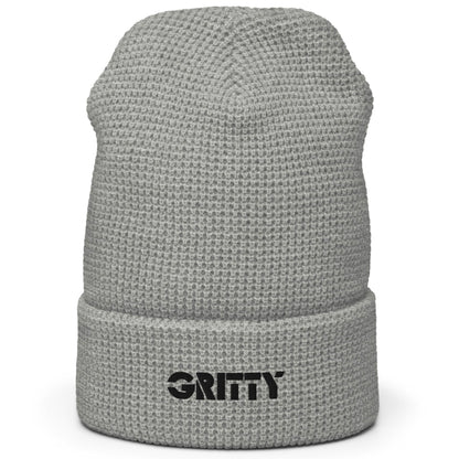 Gritty Embroidered Waffle Beanie