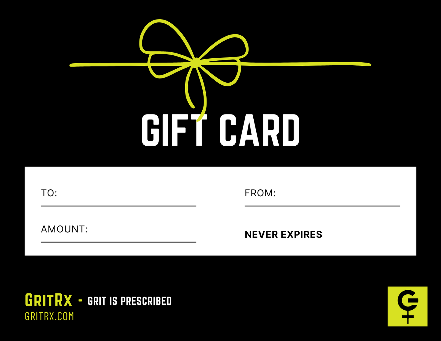 GritRx Digital Gift Card - – Fuel Her Strength, Grit, and Goals