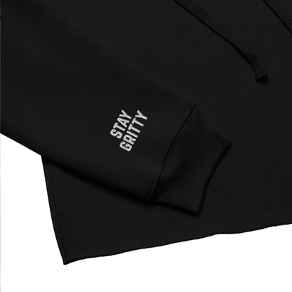 Motivated Embroidered Crop Hoodie