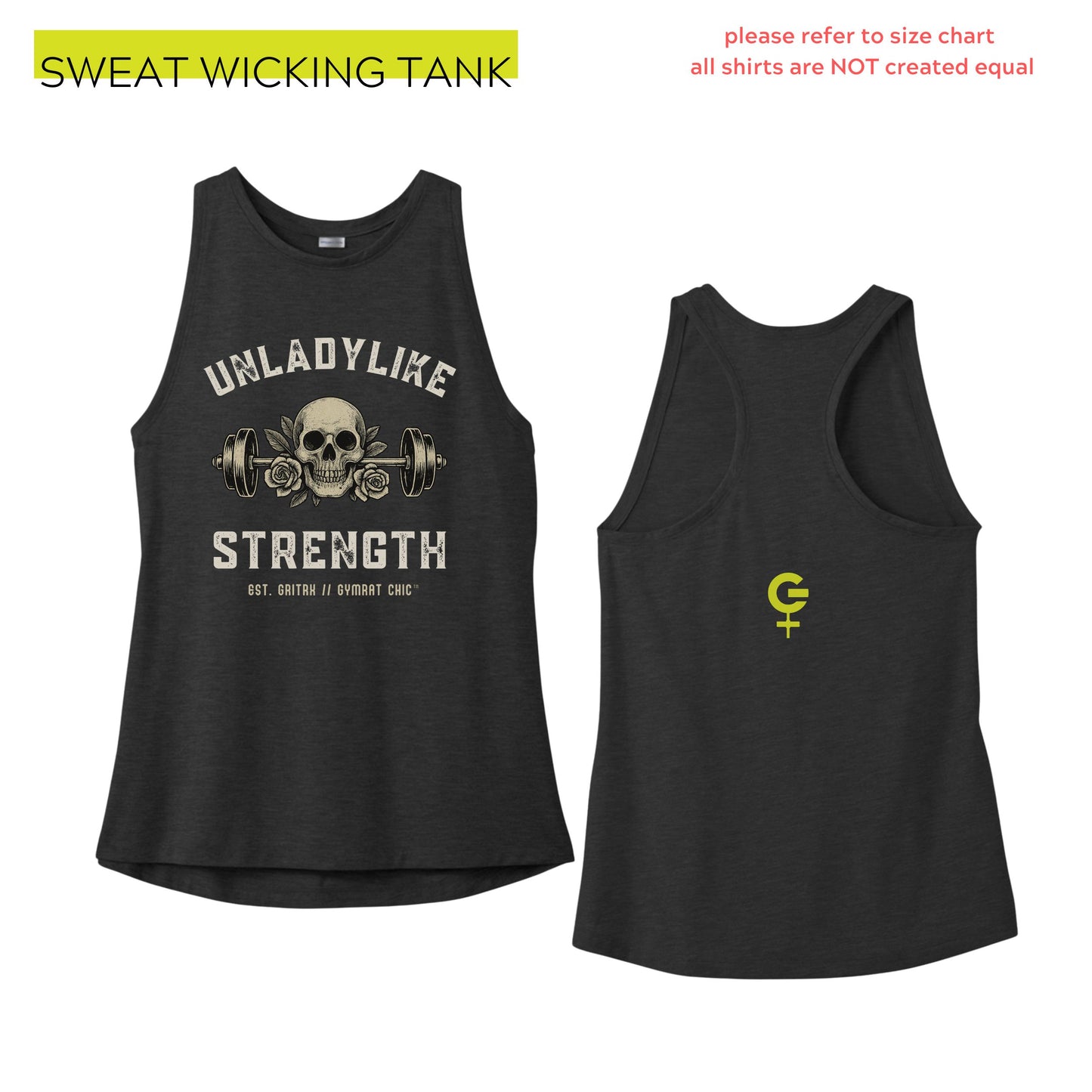 Unladylike Strength Boxy Tee - Oversized Workout Shirt
