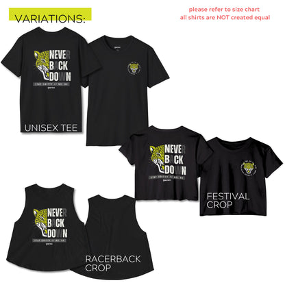 Never Back Down | Motivational Gym Shirt