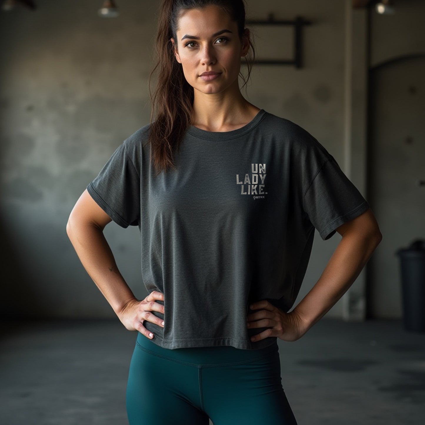 Unladylike Strength Boxy Tee - Oversized Workout Shirt